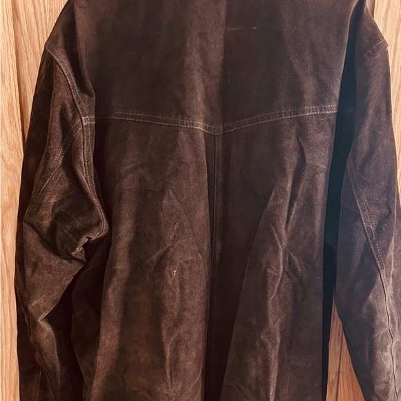 Vintage mid-90’s Florentine suede car coat in chocolate. - Picture 3 of 11